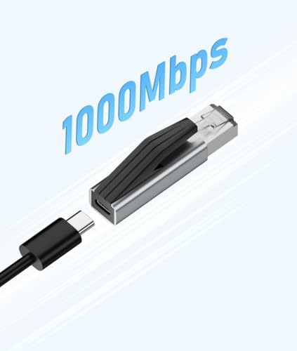 USB C - Ethernet Adaptörü 1000Mbps, MacBook Pro ile Uyumlu, Chromebook, Dell XPS & Thunderbolt 3/4 ile Uyumlu, Tak & Çalıştır, Windows macOS Uyumluluğu | ZR1214 - Görsel 3