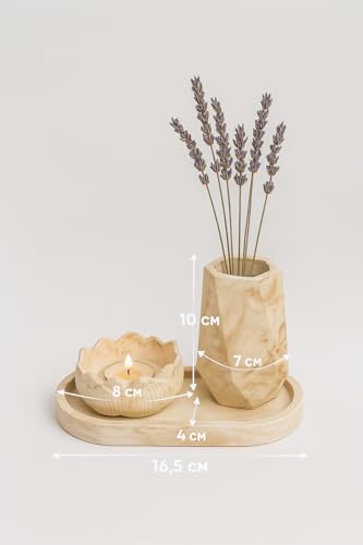 “Marble Touch” 3’lü Beton Dekor Set – Modern & Şık Tasarım - Görsel 3