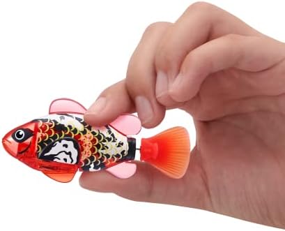 Robo Alive Robo Fish Robotik Yüzme Balığı (Mavi + Kırmızı) ZURU Water Activated, Renk Değiştirir, Pillerle Birlikte Gelir, Amazon'a Özel (2'li Paket) Seri 3