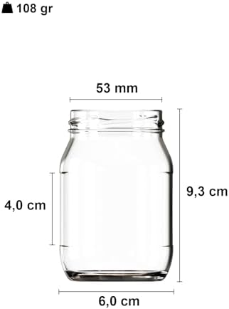 190 ml Şeffaf Kavanoz 190 cc Konserve Metal Kapaklı Cam Kavanoz 6 Adet