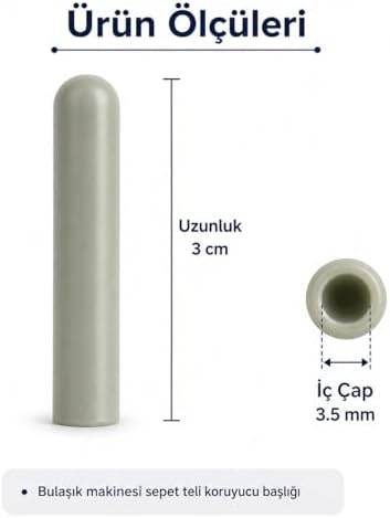 Alternative view of 100 Adet Bulaşık Makinesi Sepet Başlığı - Paslanma Önleyici Koruyucu Kapak Uçları ve Çizilme Engelleyici Gri Tamir Seti