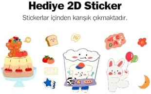 1100ml Pipetli/Pipetsiz Kullanım Sevimli Hayvanlar Desenli Kulplu Askılı Tritan Su Matara (Lacivert)