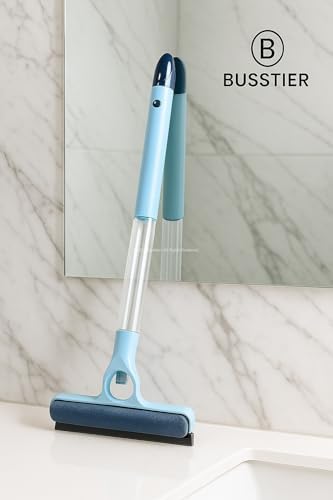 4 in 1 Spreyli Cam Temizleyici Çekçek ve Fırça Aparatı Su Hazneli Pratik Camsil Çok Fonksiyonlu Pencere Banyo Ayna Temizlik Aracı - Görsel 3