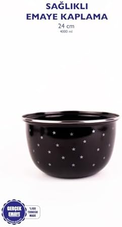 Alternative view of Star Emaye Yıldız Desenli Karıştırma Kabı 24Cm - 4Lt (Ocakta-Fırında Kullanılabilir)