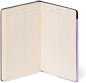 - Beyaz sayfalı not defteri, orta, 192 sayfa, yumuşak poliüretan kapak, FSC® sertifikalı kağıt, fildişi renkli kağıt, 90 g/m², aylık planlayıcı, adres defteri, yer imi, 13 x 21 cm, - Görsel 3