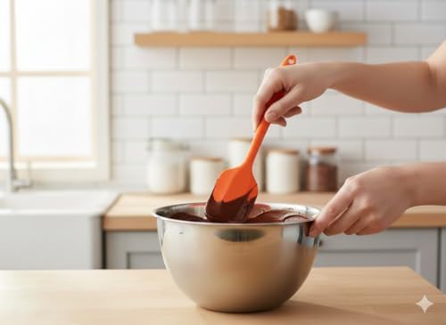Alternative view of Silikon Spatula ve Sıyırıcı, Tek Parça Tasarım (1, Turuncu)