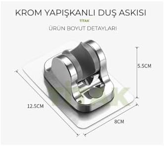Titak Krom Yapışkanlı Duş Askısı