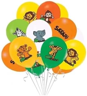 Alternative view of 10 Adet Safari Hayvanları Baskılı Latex Balon