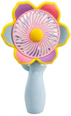 Mini El Fanı USB Şarjlı Type-C Bağlantılı 3 Kademeli Taşınabilir Elektrikli Fan Masaüstü ve El Tipi Kullanım Renk Serinletici Fan Mavi Pembe Sarı Çiçek