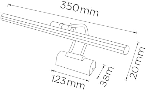 35cm LED Aplik Gold Kasa | 3200K Gün Işığı | IP20 Koruma | Ayna, Tablo ve Resim Banyo Üstü Duvar Aydınlatma | 220V | Modern Tasarım