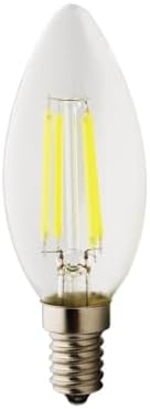 Rustik Led Filament Ampul 4 Watt E14 Duy Sarı Işık Dekoratif Vintage Aydınlatma (1, Şeffaf Cam C35)