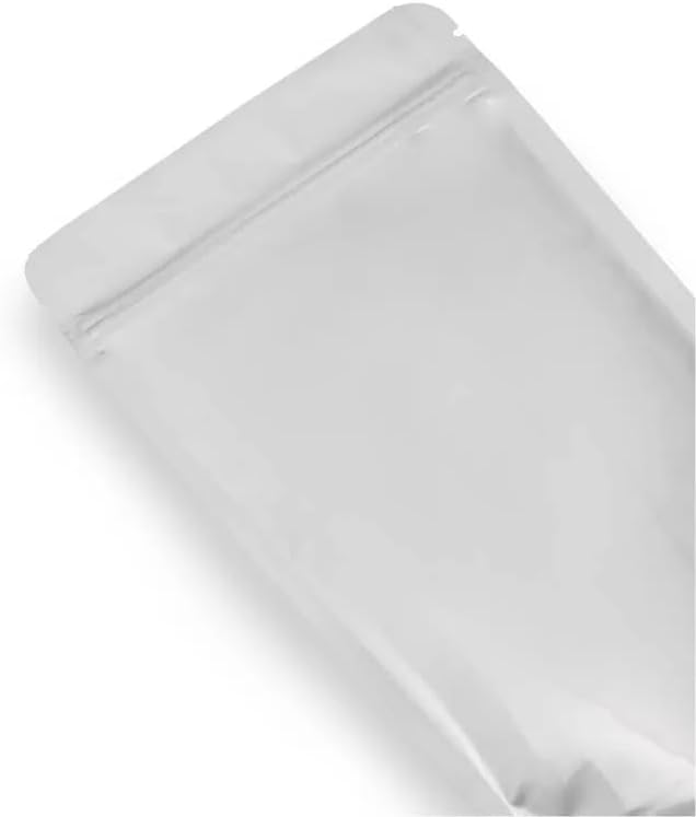 Beyaz Kraft Pencereli Doypack Dik Duran Ambalajlar – 50’li Paket, Şeffaf Pencereli, Kilitli (Ziplock) ve Kolay Açma Çentikli, Çok Amaçlı Gıda Saklama Ambalajı (13x22,5 CM)