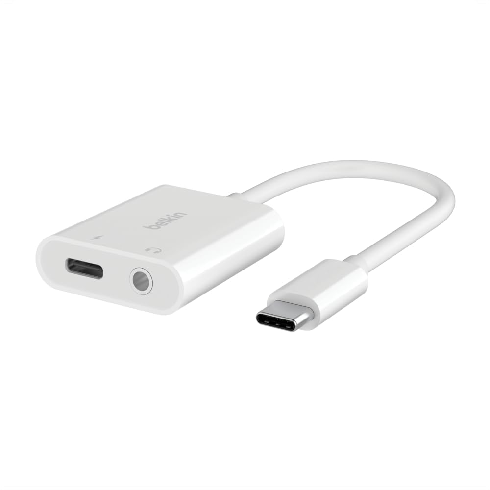 ™ 3,5 mm Ses + USB-C® Şarj Adaptörü, USB-C 60W Güç Dağıtımlı Kulaklık Adaptörü iPhone 15, iPad Pro, Galaxy, Note, Google Pixel, LG, Xperia ve Daha Fazlası İçin Hızlı Şarj - Beyaz - Görsel 3