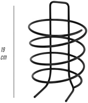 19 cm Metal Saç Kurutma Makinesi Standı – Spiral Tasarımlı Masaüstü ve Duvar Tipi Fön Makinesi Tutucu
