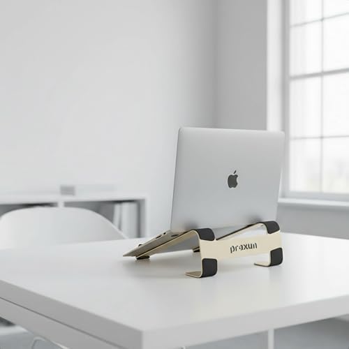 Prexua Fixer Laptop Standı - Notebook Yükseltici Altlık - Metal (Gold)