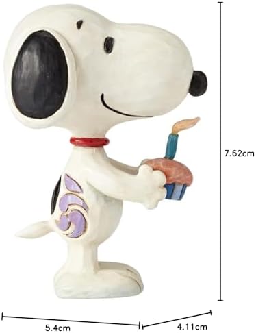 Peanuts by Jim Shore Snoopy doğum günü figürü, 7,6 cm, çok renkli