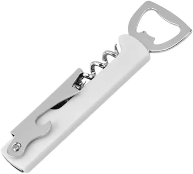 Alternative view of Beyaz Metal Çok Fonksiyonlu Şişe ve Tirbuşon Açacak – 12 cm | 3’ü 1 Arada Şık ve Dayanıklı Tasarım