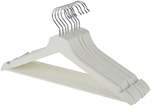 Alternative view of "Bumerang" ahşap elbise askısı, 8’li paket, masif ahşap, beyaz