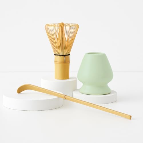 Alternative view of 3 Parça Matcha Çayı Fırça ve Bamboo Whisk Tutucu ve Bambu Kaşık Set mt155