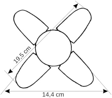Alternative view of 30 Watt 4 Kollu Pervane Led Ampul, Katlanabilir Fan Tipi Tavan Lambası, 6500K Beyaz Işık, 3250 Lümen, E27 Duy Uyumlu, Enerji Tasarruflu Atölye ve Oda Aydınlatması