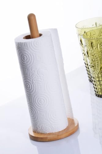 Yuvarlak Şekilli Bambu Kağıt Havluluk & Peçetelik ahşap 22 x 12