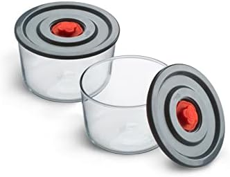Alternative view of Simax Yuvarlak 2’li Borosilikat Cam Saklama Kabı Seti, 0.35 L x 2, 116×76 mm, Sızdırmaz Kapak, Mikrodalga-Fırın-Buzdolabı-Bulaşık Makinesi Uyumlu