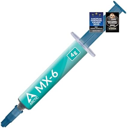 Alternative view of ARCTIC MX-6 (4 g) – Ultimate Performance ısı iletken macun, CPU, konsol, grafik kartları, dizüstü bilgisayarlar için, çok yüksek ısı iletkenliği, uzun dayanıklılık, iletken değildir, kapasitif
