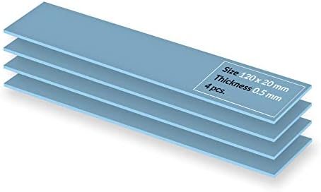 Alternative view of ARCTIC TP-3: Üstün Performanslı Termal Ped, 120 x 20 x 0,5 mm (Performans Kaybı Olmadan 2,0 mm'ye Kadar İstiflenebilir), 4 Adet - Yüksek Performans, Özellikle Yumuşak, İdeal Boşluk Doldurucu, Köprü
