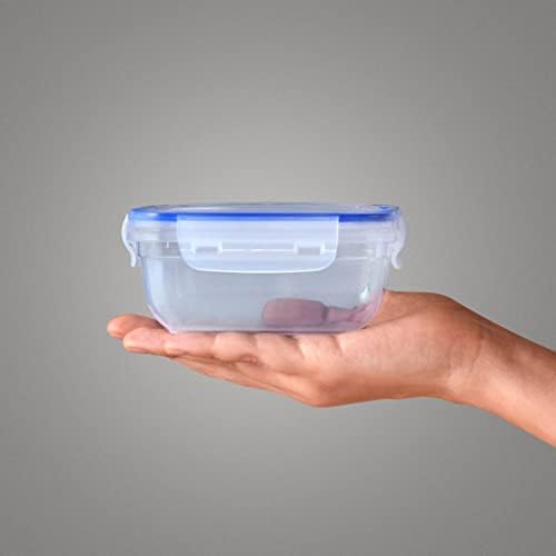 Alternative view of Lock&Fresh 3 Parça Kare Saklama Kabı Seti - Silikon Contalı, Hava Geçirmez, 500 ml, 900 ml, 1500 ml, Modüler ve İstiflenebilir Tasarım, Gıdalar İçin Uzun Süre Tazelik
