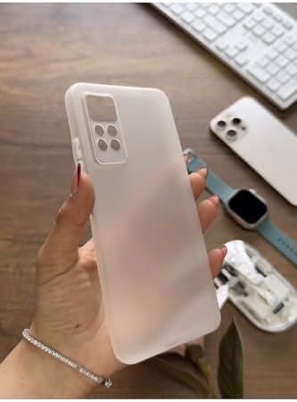 Süper İnce Mat Ultra Thin Silikon Kılıf Beyaz Redmi Note 11 Pro 4G ile uyumlu