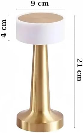 Alternative view of Dekoratif Şarjlı Dokunmatik Led Masa Lambası Usb Kablolu Abajur Ve Gece Lambası Altın