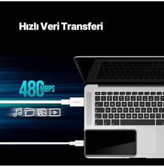 Alternative view of USB-C - USB-C 300cm 60W PD/QC Hızlı Şarj/Data Kablosu Beyaz