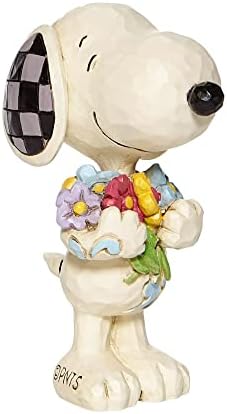 Alternative view of Peanuts by Jim Shore Snoopy Bahar Çiçekleri Tutan Minyatür Heykelcik, 7 cm, Çok Renkli
