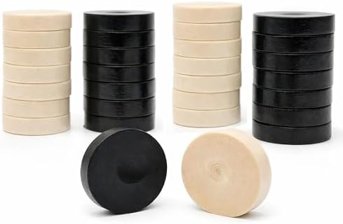 Star Plastik Tavla Pulu 36 mm. – Siyah & Krem Plastik Tavla Taşı | 8 mm Kalınlık, Dayanıklı ve Pürüzsüz Yüzey, No:4 Pullar