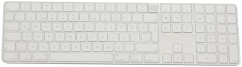 Apple Magic Keyboard 3 A2520 Numerik Türkçe Q Klavye Koruyucu – ISO Ters L Enter Uyumlu Ultra İnce Clear Silikon Kaplama Toz ve Sıvı Koruma Transparent Keyboard Cover Şeffaf