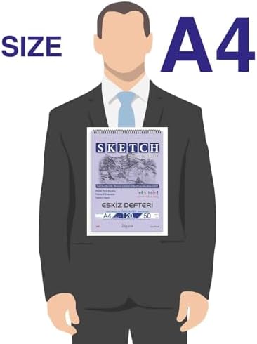 Alternative view of Zigana A4 Spiralli Eskiz Defteri – 50 Yaprak, 120 gr Çizim Bloknotu, Sanat Defteri