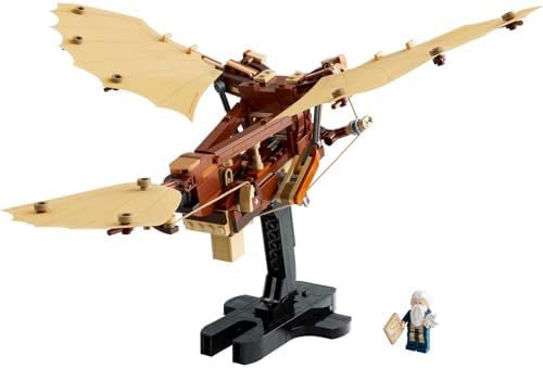 Leonardo da Vinci’nin Uçan Makinesi 10363 – Tarih ve Havacılık Meraklısı Yetişkinlere Özel Dekoratif Yapım Seti, Hediye Fikri (493 Parça)