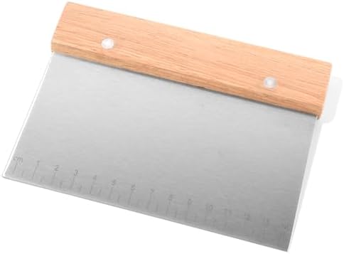 Metal Hamur Kazıyıcı, 14 cm Ölçekli, Ahşap Saplı, Paslanmaz Çelik - Görsel 2
