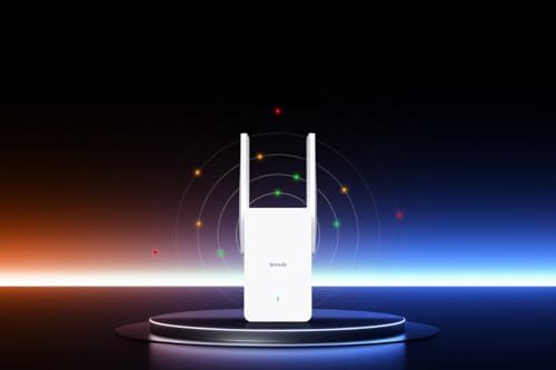 Alternative view of Tenda WiFi Amplifikatör WiFi Tekrarlayıcı WiFi Genişletici A23 (AX1500 Çift Bant 5GHz: 1201Mbps+2.4GHz: 300Mbps) 2* 5dBi Antenler, Gigabit Bağlantı Noktası, AP Modu, MU-MIMO, WPA3, IPv6, LED, Tüm Yönlendiricilerle Uyumlu