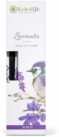 Lavanta Kokulu Reed Diffuser Oda Kokusu 50 Ml, Uzun Süre Kalıcı Ortam Kokulandırıcı, Çubuklu Oda Parfümü, Ev Ofis Banyo Dekoratif Koku Çözümü - Görsel 3