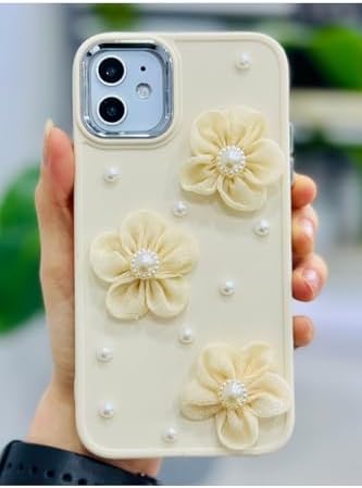 Iphone 11 ile Uyumlu Tül Çiçek Tasarımlı Oyuncaklı Esnek Silikon Kılıf - Görsel 2