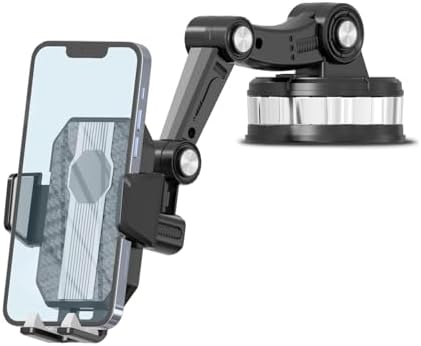 360° Dönebilen Vakumlu Torpido ve Cam için Araç Içi Telefon Tutucu - Görsel 3