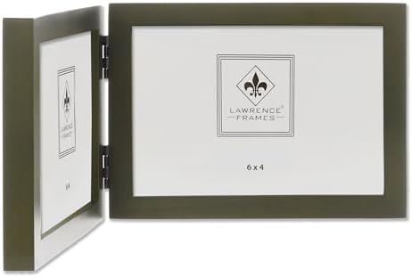 Collection Hinged Double yatay Wood Picture frame Gallery, 4 6 inç, Green - Görsel 2