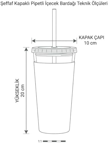 Alternative view of Pipetli Çift Katmanlı Soğuk İçecek Bardağı – Boncuklu Tasarımlı Kapaklı Pipetli Bardak 20 cm, Smoothie ve Soğuk İçecekler için Yeniden Kullanılabilir Bardak