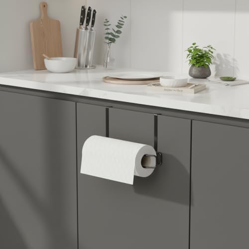 Havluluk Peçetelik Askısı Banyo Mutfak Düzenleyicisi Kağıt Rulo Havlu Askılığı Pratik Siyah Rulo - Görsel 3