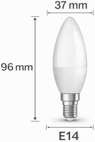 LED Mum Ampul 4.9W (40W Eşdeğer) E14 Duy 470 Lümen – Dekoratif LED Ampul – Dim Edilemez – Enerji Tasarruflu – Avize ve Aplik Uyumlu – 4’lü Paket (Sarı 2700K)