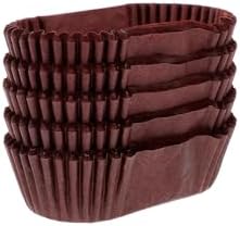 Takribi 200 Adet Büyük Boy Kahverengi Ekler Kağıdı 8.5x4 Cm, Baklava Sunumluk, Muffin Kek Kalıbı