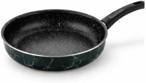 30 cm Teflon Tava, Yapışmaz Yüzey, Homojen Isı Dağılımı, Ergonomik Sap, Yeşil Mermer Desen