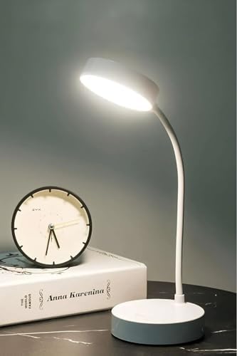 Şarjlı Dokunmatik Akrobat Masa Lambası – 12 LED'li Katlanabilir Kitap Okuma ve Çalışma Işığı, Beyaz Işık, Işıldak Modlu Taşınabilir Masa Üstü Lamba-Kitap Okuma Işığı