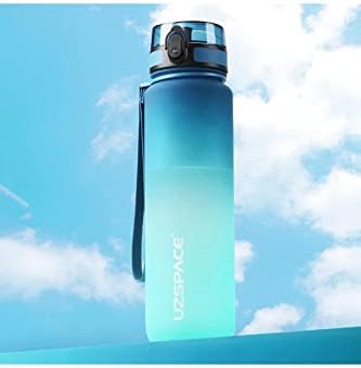 1000ml BÜYÜK BOY Çift Renk Softtouch FF Collection Tritan Su Matarası Mavi-Turkuaz